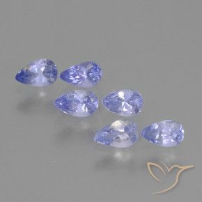 1.55 ctw Blue Tanzanite Stones, Natural Tanzanite in Pear Facet Shape for Sale