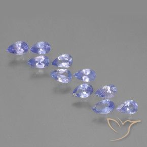 2.01 ctw Violet Tanzanite Stones, Natural Tanzanite in Pear Facet Shape for Sale