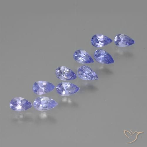 2.07ctw Natural Bluish Violet Tanzanite, Pear Shape, VS