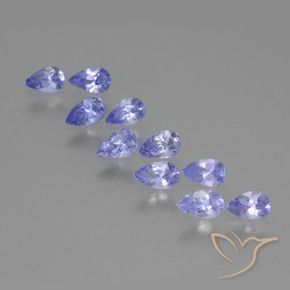2.07 ctw Violet Tanzanite Stones, Natural Tanzanite in Pear Facet Shape for Sale