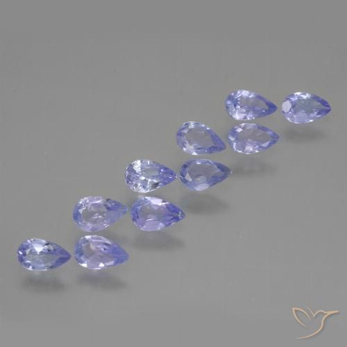 1.78 ct Violet Tanzanite, 4.9 x 3 mm Pear Cut From Tanzania, Photo A