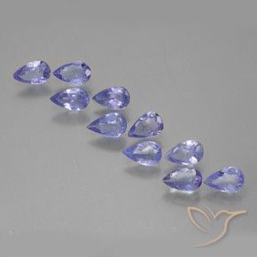 1.80 ctw Violet Tanzanite Stones, Natural Tanzanite in Pear Facet Shape for Sale
