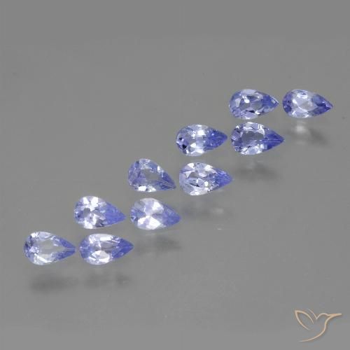 1.77 ct Violet Tanzanite, 4.9 x 3 mm Pear Cut From Tanzania, Photo A