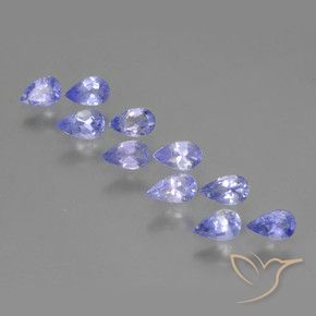 2.21 ctw Violet Tanzanite Stones, Natural Tanzanite in Pear Facet Shape for Sale