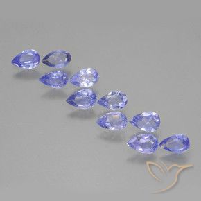 1.81 ctw Violet Tanzanite Stones, Natural Tanzanite in Pear Facet Shape for Sale