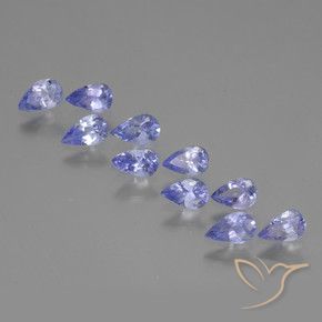 2.03 ctw Violet Tanzanite Stones, Natural Tanzanite in Pear Facet Shape for Sale