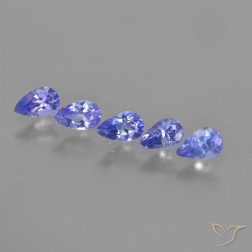 1.21ctw Natural Intense Violet Blue Tanzanite, Pear Shape, VS
