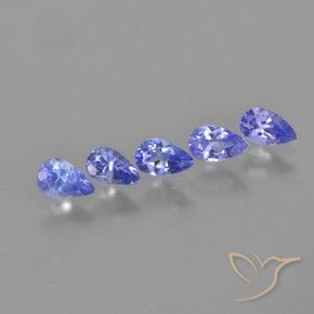 1.21 ctw Blue Tanzanite Stones, Natural Tanzanite in Pear Facet Shape for Sale