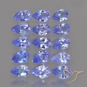2.60 ctw Blue Tanzanite Stones, Natural Tanzanite in Pear Facet Shape for Sale