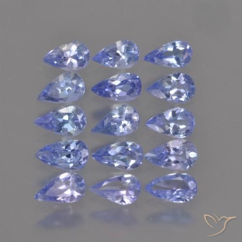 2.48ctw Natural Intense Violet Blue Tanzanite, Pear Shape, VS
