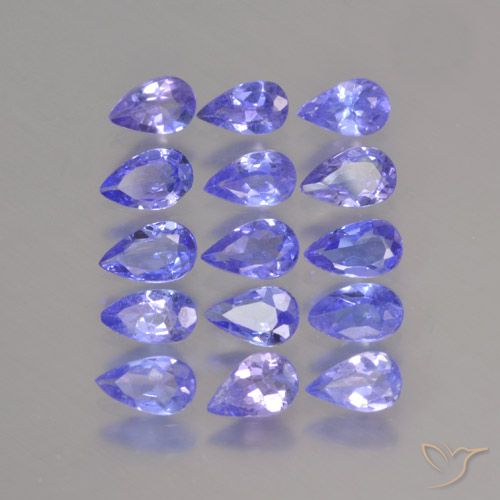 2.70ctw Natural Intense Violet Blue Tanzanite, Pear Shape, VS