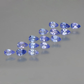 Azul violeta intenso Tanzanita Gema - 0.2ct Corte en forma de pera (ID: 462915)