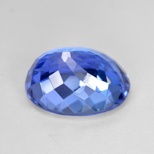 Tanzanite Gemstone in 12.5 x 9.8 mm Size for Sale, Tanzanite Stone in Light Cornflower Blue Color
