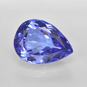 Azul violeta oscuro Tanzanita Gema - 5.5ct Corte en forma de pera (ID: 487807)