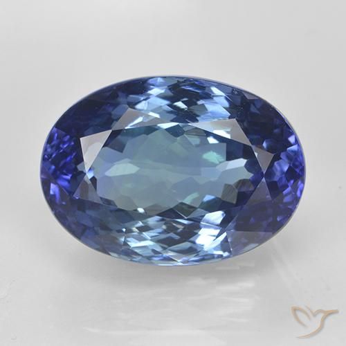 11.65ct Natural True Blue Tanzanite, Oval, VVS