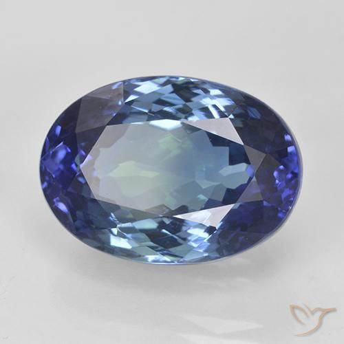 11.65 ct Blue Tanzanite Stone, Natural Tanzanite in Oval Facet Shape for Sale