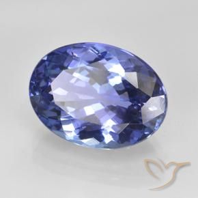 6.82 ct Blue Tanzanite Stone, Natural Tanzanite in Oval Facet Shape for Sale