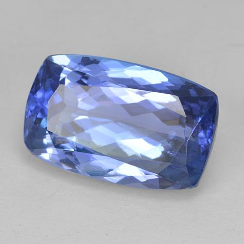 5.02 ct Blue Tanzanite Stone, Natural Tanzanite in Cushion-Cut Shape for Sale