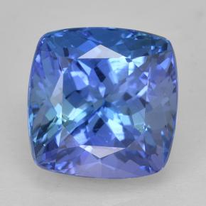 Medium Dark Blue Tansanit Edelstein - 5ct Kissenschliff (ID: 499578)