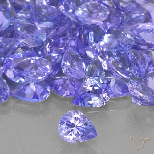 0.30ct Natural Violet Blue Tanzanite, Pear Shape, VVS-VS