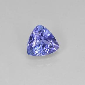 Bleu violet intense Tanzanite gemme - 1ct Facette trillion (ID: 503878)