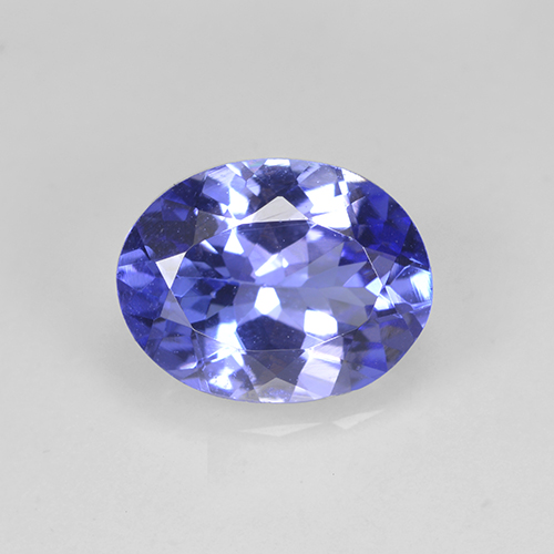 Фиолетово-синий Танзанит Камень - 2.4ct Фасетный Овал (ID: 504014)