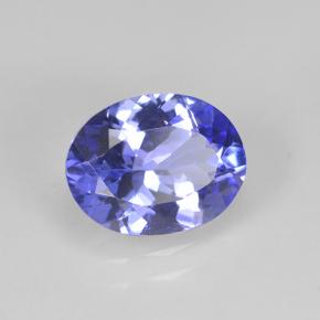 2.44 ct Blue Tanzanite Stone, Natural Tanzanite in Oval Facet Shape for Sale