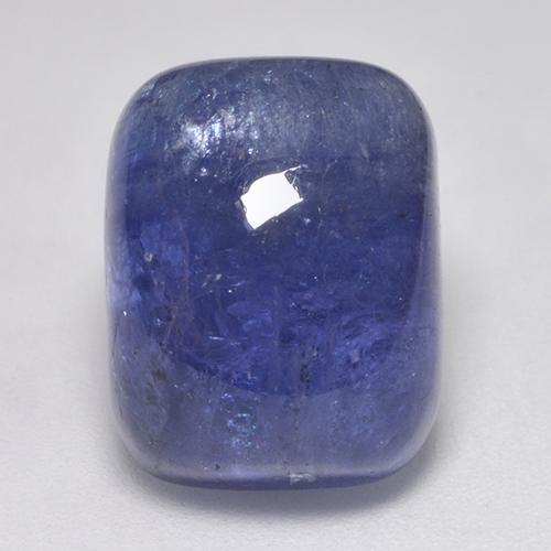 18.34 ct Blue Tanzanite Stone, Natural Tanzanite in Cushion Cabochon Shape for Sale