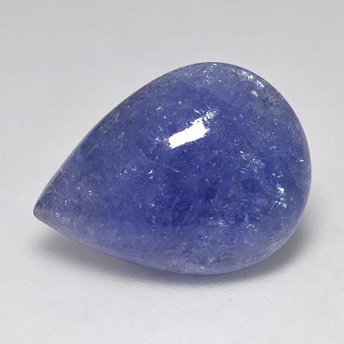 15.44 ct Blue Tanzanite Gemstone, Tanzanite Gem in Pear Cabochon Shape for Sale.