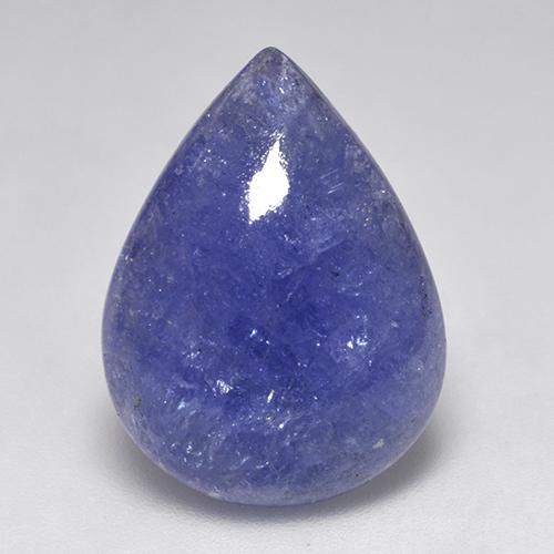 15.44 ct Blue Tanzanite Stone, Natural Tanzanite in Pear Cabochon Shape for Sale