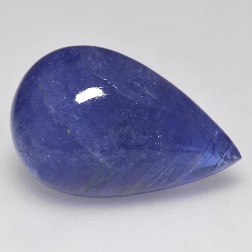 Violet Blue Tanzanite Gem - 18.4ct Pear Cabochon (ID: 522817)