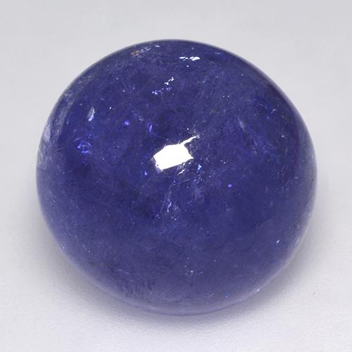 violett-blau Tansanit Edelstein - 24.4ct Rund Cabochon (ID: 522819)