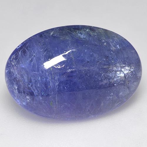 Intense Violet Blue Tanzanite Gem - 18.7ct Oval Cabochon (ID: 522820)