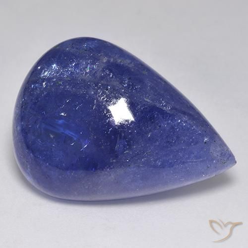 44,99 ct blauer Tansanit, 28,4 x 20,6 mm Birnenschliff aus Tansania, Photo A