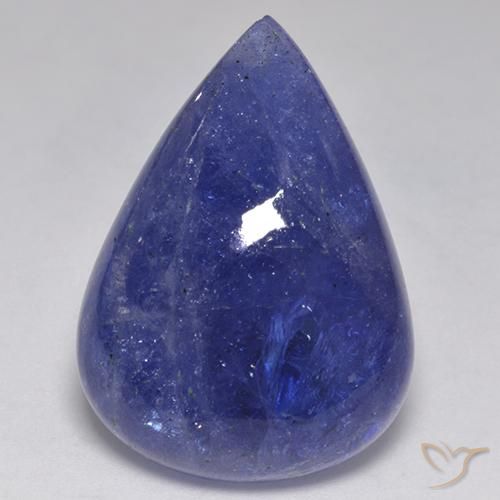 44.99 ct Blue Tanzanite Stone, Natural Tanzanite in Pear Cabochon Shape for Sale