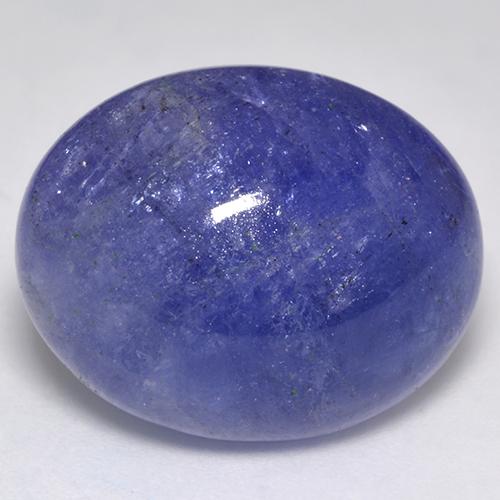 Medium Navy Blue Tanzanite Gem - 33.1ct Oval Cabochon (ID: 523424)