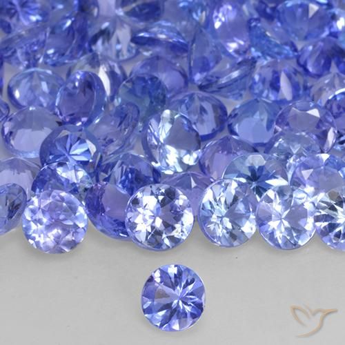 25.31 ctw Blue Tanzanite Stones, Natural Tanzanite in Round Facet Shape for Sale