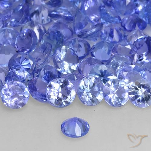 Tanzanite Gemstones in 3.8 mm Size for Sale, Tanzanite Stones in Electric Purple Blue Color