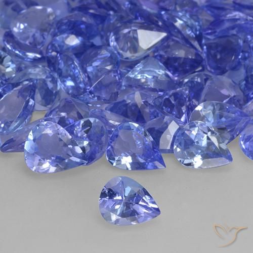 Tanzanite Bleu Poire 5,1 x 4mm - Poids moyen 0,3 ct chaque, Apatite 5,1 x 4mm vente par pièce, couleur : Bleu moyen, pureté : vvs-vs, pierre gemme naturelle , dureté de Mohs 6.5 à 7 convient aux bijoux de tous les jours, pierre de sagesse, Pierre de transformation, Photo A