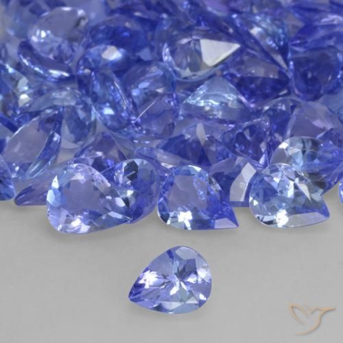 44.04 ctw Blue Tanzanite Stones, Natural Tanzanite in Pear Facet Shape for Sale