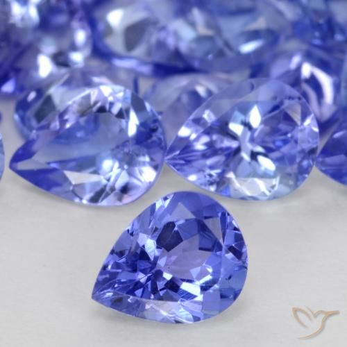 0.29ct Natural Intense Blue Tanzanite, Pear Shape, VS