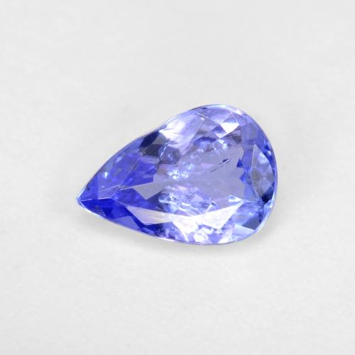 Azul medio Tanzanita Gema - 0.6ct Corte en forma de pera (ID: 548029)