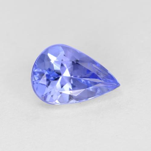 Azul violeta Tanzanita Gema - 0.7ct Corte en forma de pera (ID: 549128)