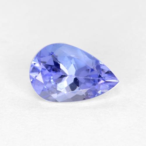 violett-blau Tansanit Edelstein - 0.5ct Birnen Schliff (ID: 549129)