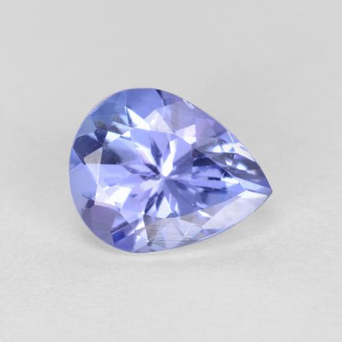 Violet Blue Tanzanite Gem - 0.6ct Pear Facet (ID: 549131)