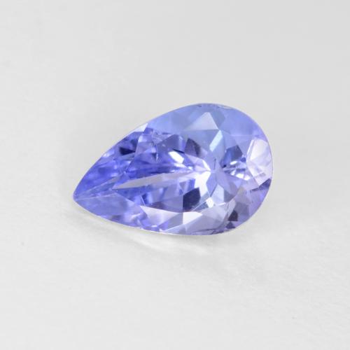 Azul violeta Tanzanita Gema - 0.5ct Corte en forma de pera (ID: 549135)