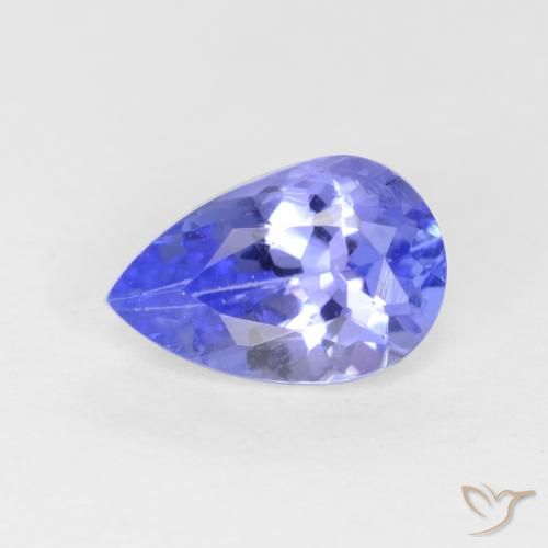 tiefblau Tansanit Edelstein - 0.5ct Birnen Schliff (ID: 550771)