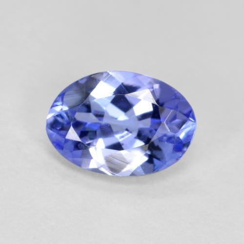 Intense Violet Blue Tansanit Edelstein - 0.6ct Oval facettiert (ID: 556549)