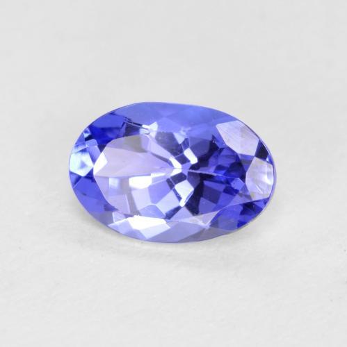 0.59 ct Blue Tanzanite Stone, Natural Tanzanite in Oval Facet Shape for Sale