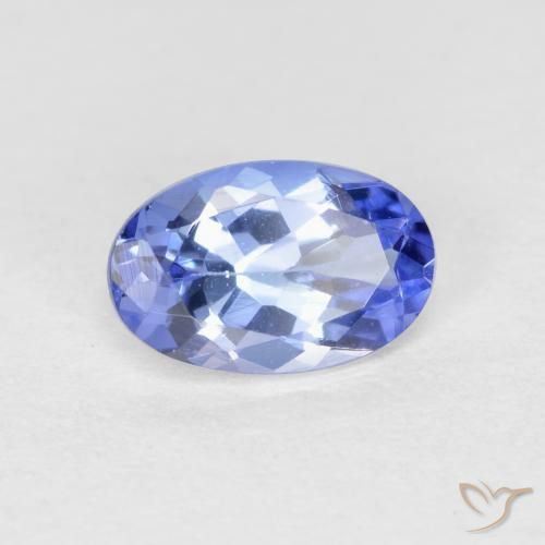0.51 ct Blue Tanzanite Stone, Natural Tanzanite in Oval Facet Shape for Sale